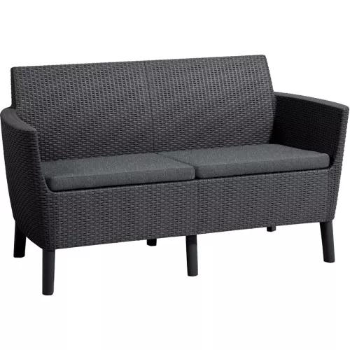 Садовый диван двухместный Salemo 2 Seater Sofa, серый