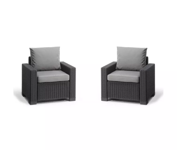 Garden chairs 2pcs. California grey
