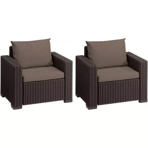 Garden chairs 2pcs. California brown