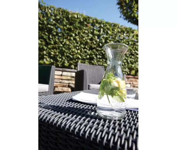 Garden furniture set Mia Set with cushion box grey