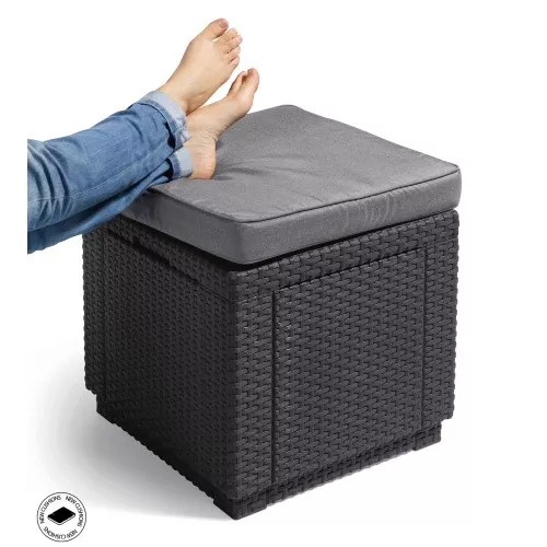 Allibert Alliberti kuubikukujuline hoiukastiga tumba grafiithall