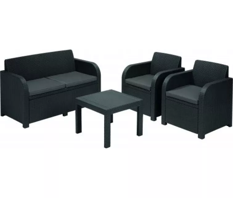 Aiamööbli komplekt Georgia 4-osaline, hall