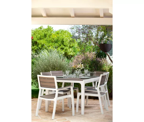 Garden chair Harmony white/beige