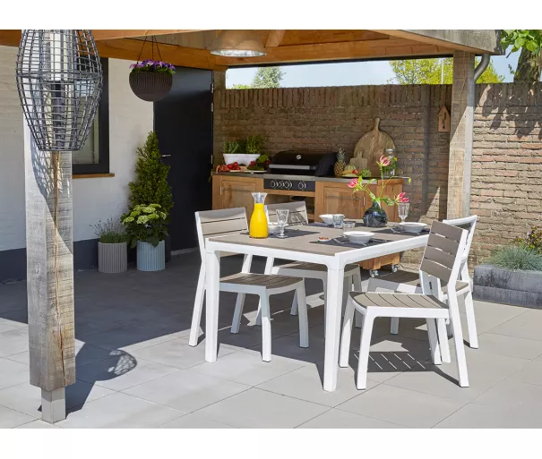 Garden chair Harmony white/light grey