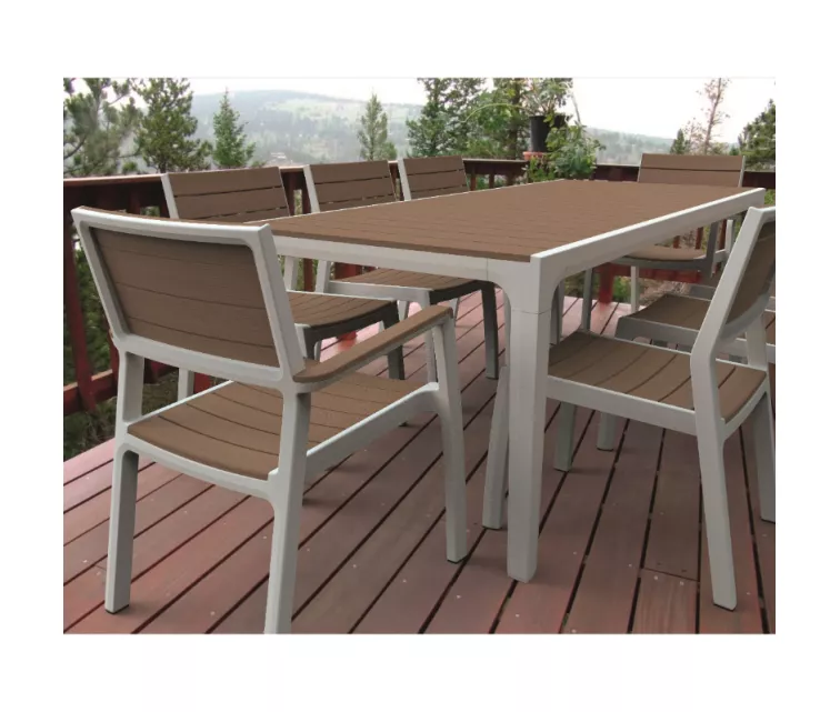 Садовый стол Harmony белый/бежевый