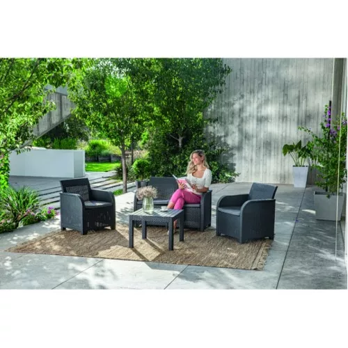 Sodo baldų komplektas "Rosalie" Komplektas su stalu "Classic grey