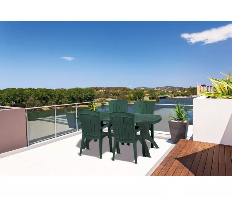 Sodo kėdė Santorini, tamsiai žalia