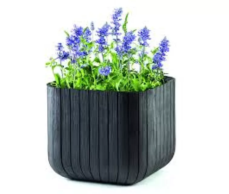 Flowerpot Cube Planter M grey
