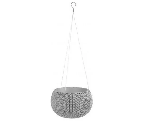 Горшок для цветов подвесной Cosy S With Hanging Set светло-серый
