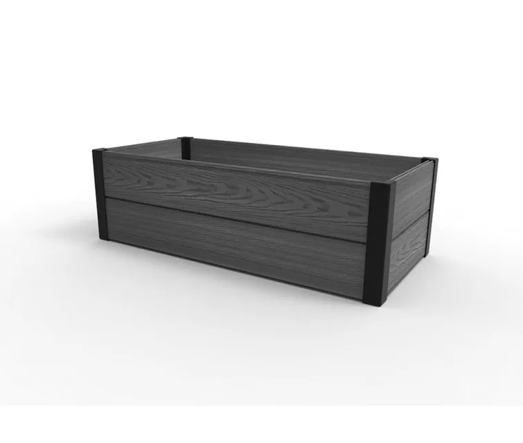 Бордюр для клумбы прямоугольный Maple Tough 106x52x32см серый