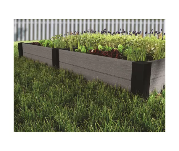 Edging 2 pcs. for modular square flower bed Vista Modular 122x122x27cm brown