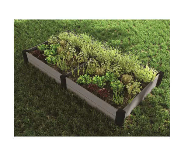 ( BOJĀTS IEPAKOJUMS ) Apmalītes 2 gab. modulāras kvadrāta puķu dobei Vista Modular 122x122x27cm brūnas