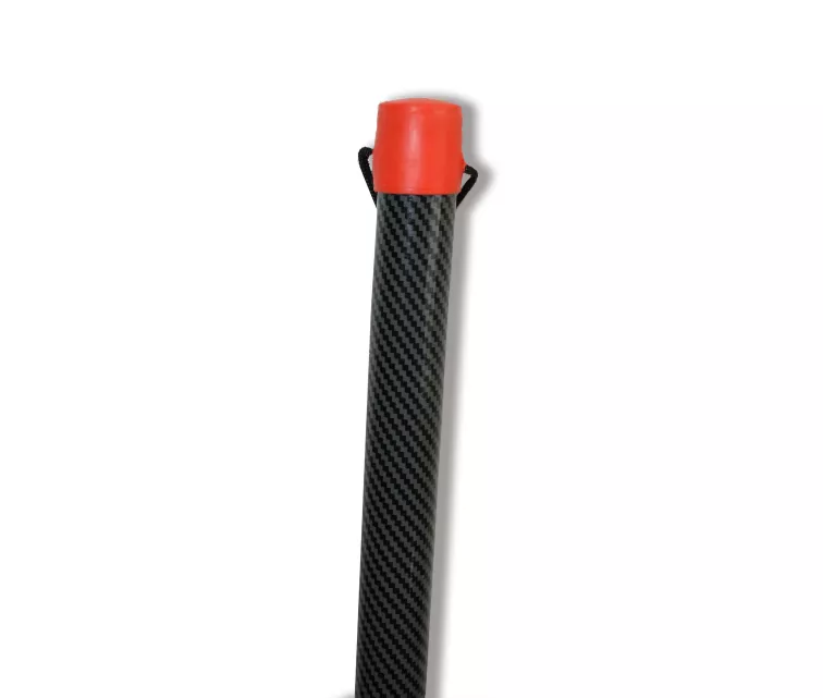 Метла для улицы с ручкой Hortus (круглая, оранжевая)