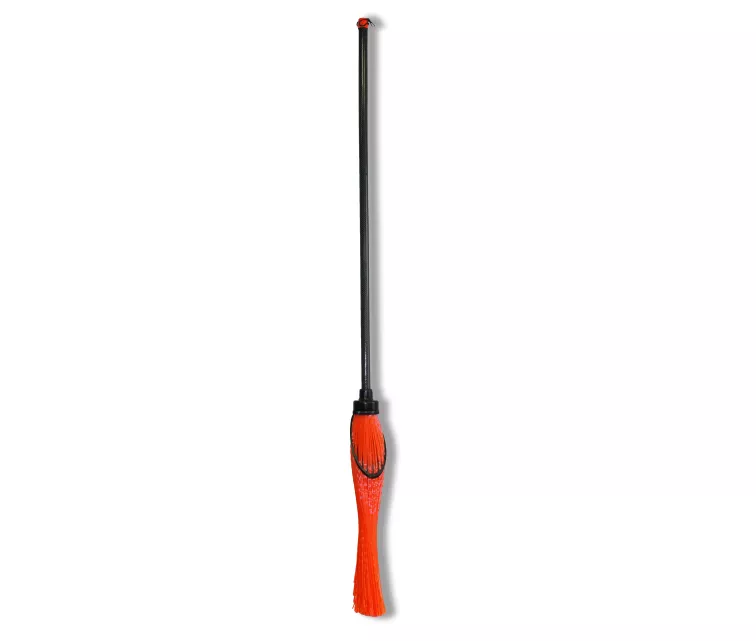 Метла для улицы с ручкой Hortus (круглая, оранжевая)