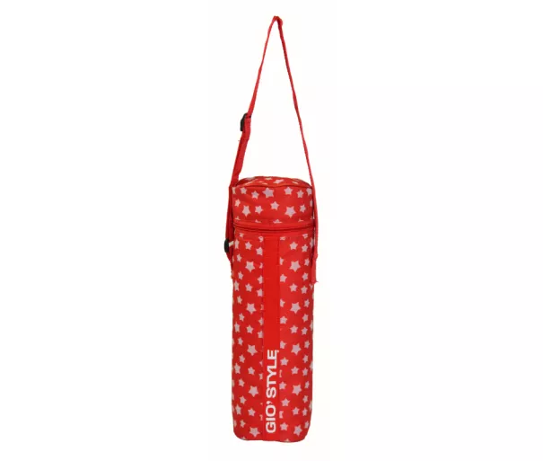 Thermal bag for bottle Stars assorted, red/green/blue/pink