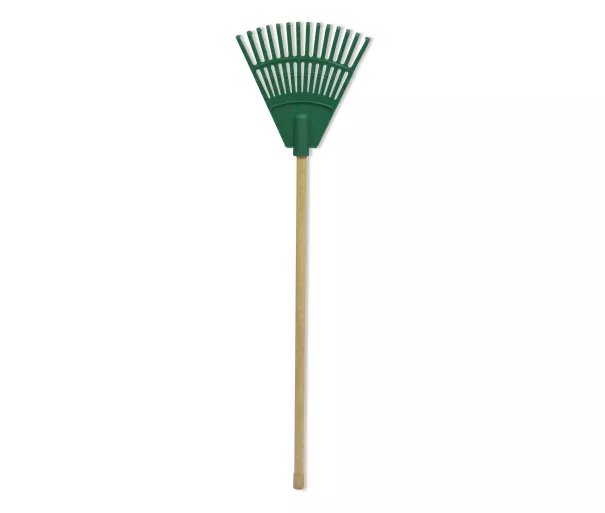Small rake with handle green 20cm (14 tines)