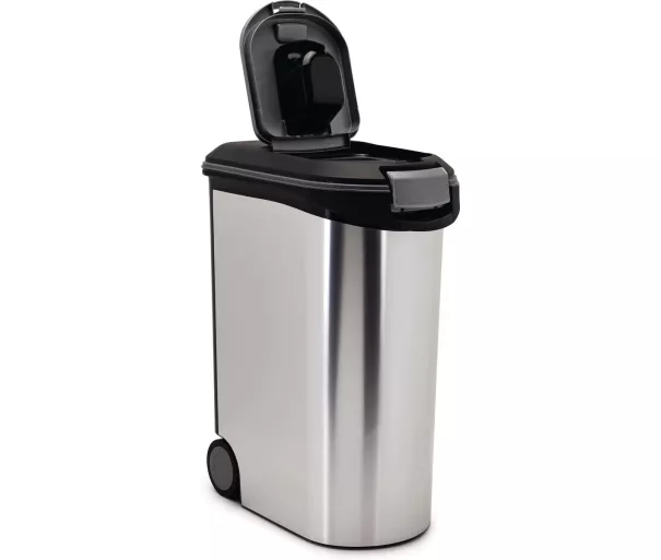 Gyvūnų maisto dėžė Love Pet Life 20kg 54L 49,3x27,8x60,5cm sidabras