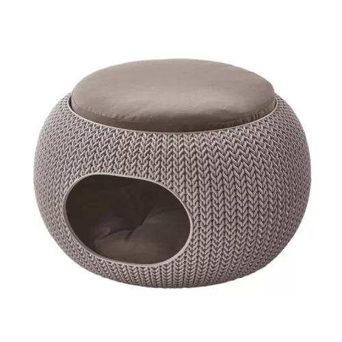 Кровать для питомцев двухъярусная Knit 56.7x56.7x32.9cm коричневая