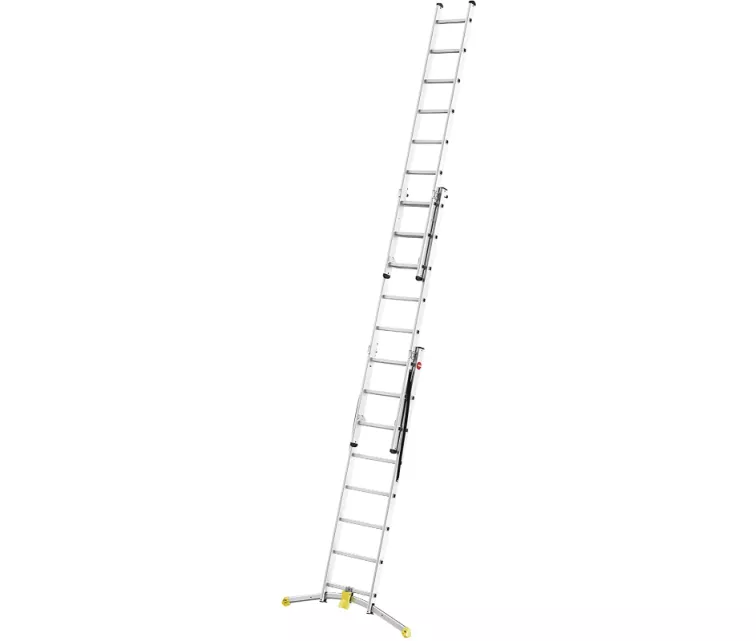 Лестница комбинируемая HobbyLOT / алюминий / 2х8+1х9 ступеней