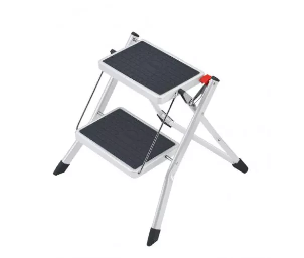 Pakāpienu soliņš salokāms MK60 StandardLine / tērauda / 2 pakāpieni / balts