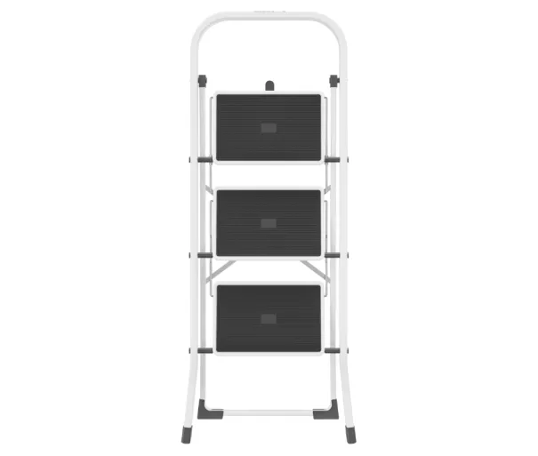 Pakāpienu soliņš salokāms K40 BasicLine / tērauda / 3 pakāpieni, drošības rokturis
