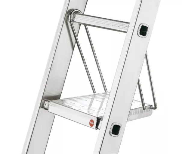 ProfiStep Combi kombinuoti laiptai su papildomu pakopų rinkiniu / aliuminis / 3x9 pakopos