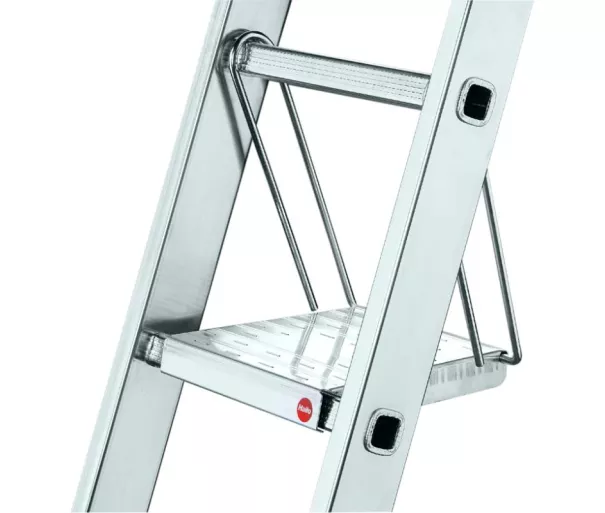 ProfiStep Combi kombinuoti laiptai su papildomu pakopų rinkiniu / aliuminis / 3x12 pakopų