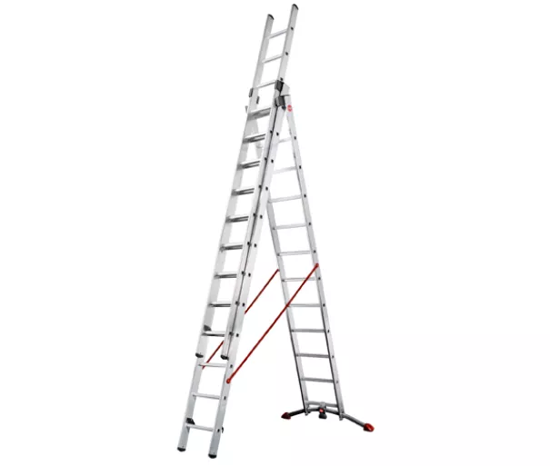 Kombineeritud redel S100 Hailo ProfiLOT / alumiinium / 3x12 astet