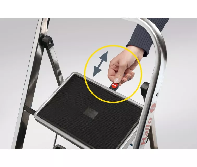 Kokkupandav trepp K70 StandardLine / alumiinium / 3 astet, turvakäepide