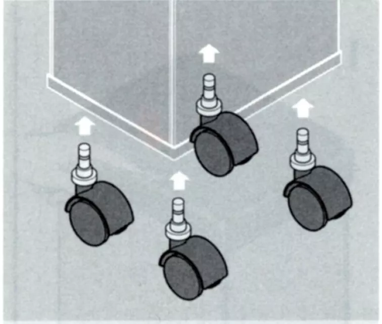 Ratukų komplektas šiukšliadėžei Big-Box