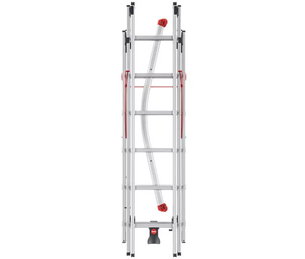 Kombineeritud redel S100 Hailo ProfiLOT / alumiinium / 2x6 + 1x5 astet