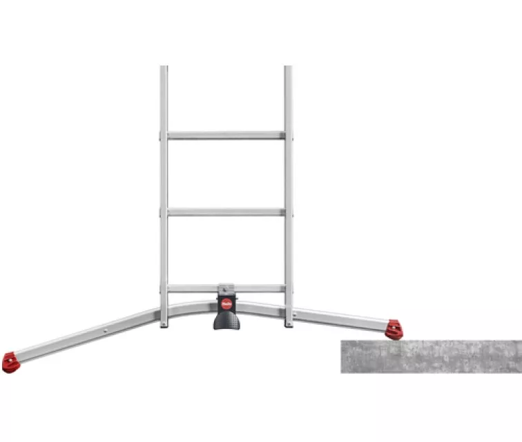 Kombineeritud redel S100 Hailo ProfiLOT / alumiinium / 2x9 + 1x8 astet