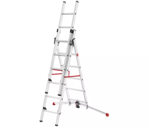 Kombineeritud redel S100 Hailo ProfiLOT / alumiinium / 2x9 + 1x8 astet