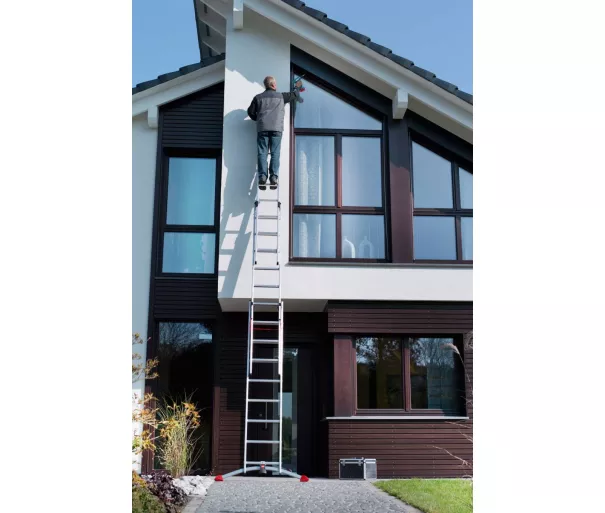 Kombineeritud redel S100 Hailo ProfiLOT / alumiinium / 2x9 + 1x8 astet