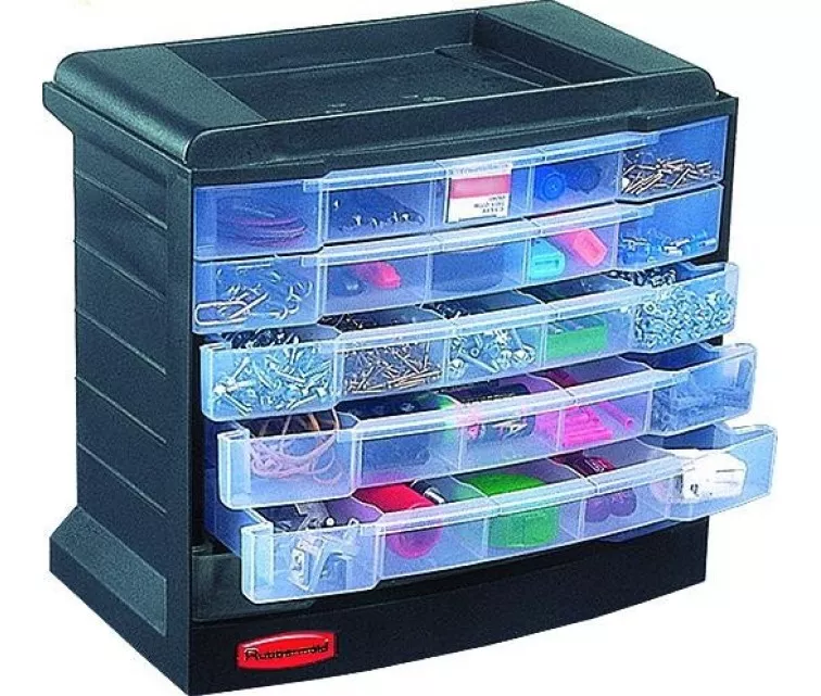 Ящик для инструментов и мелочей с 5 выдвижными ящиками 29x17x27cм