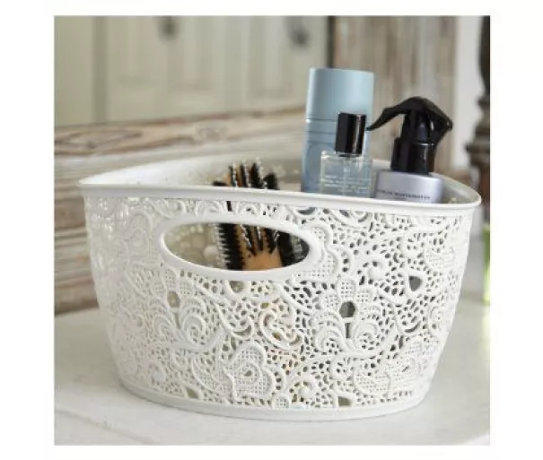 Basket Victoria M 29x21x16cm cream