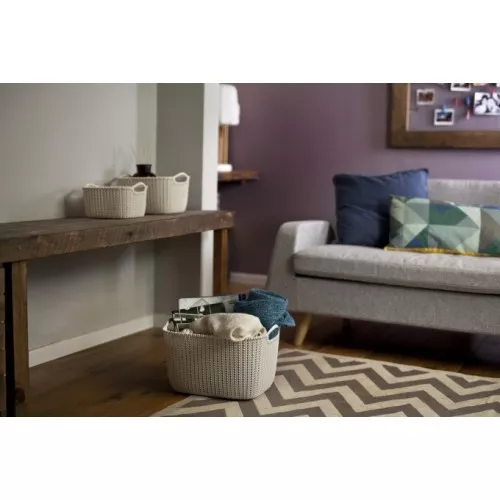 Korv kootud Curver KNIT, 40x30x23 cm, valge