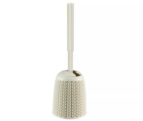 Toilet brush with holder Knit Ø14x43cm white
