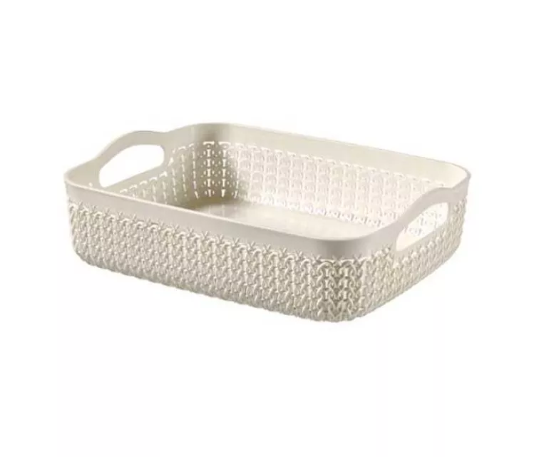 Basket Knit A5 26x20x7cm white