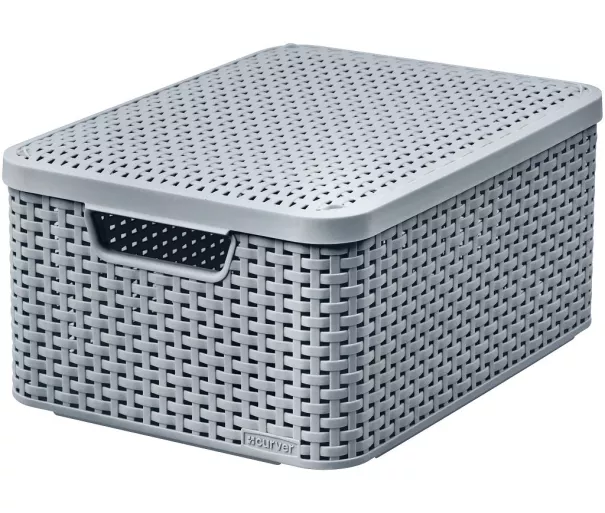 Kaanega karp Style M 39,3x29,3x18,7cm helehall