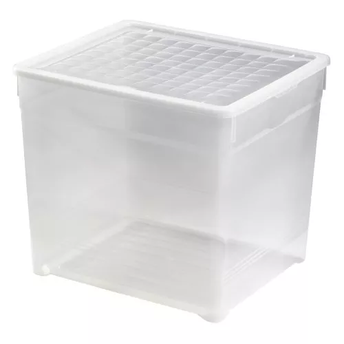 Коробка с крышкой Textile Box 33л 39,5x34,2x34,3cм прозрачная