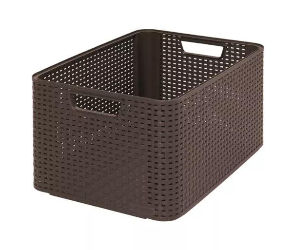 Dėžutė Style L 43,6x32,6x23cm tamsiai rudas