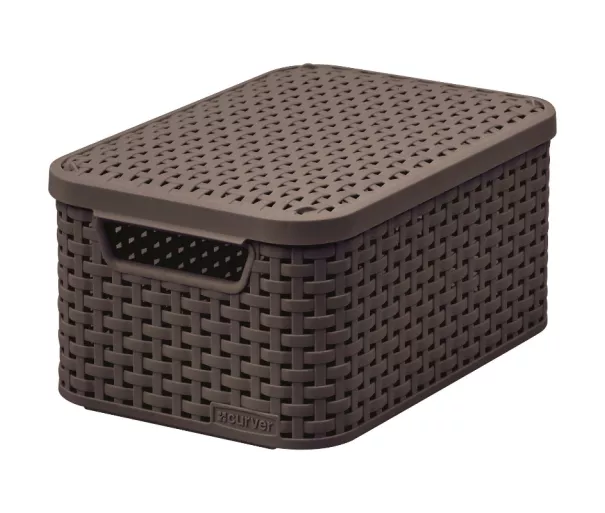 Коробка с крышкой  Style S 29,1x19,8x14,2cм темно-коричневая
