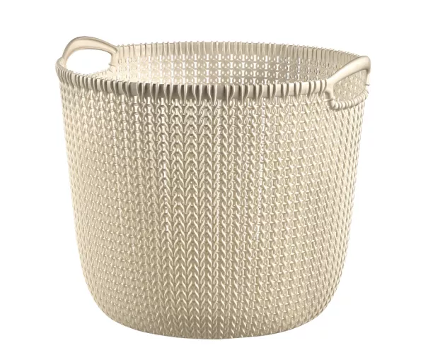 Корзина Knit L круглая 30л 40x39x33cм белая