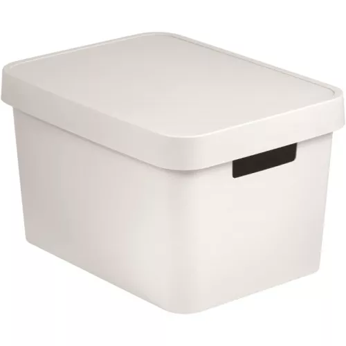 Ящик с крышкой Infinity Recycled 17л 36x27x22cм белый