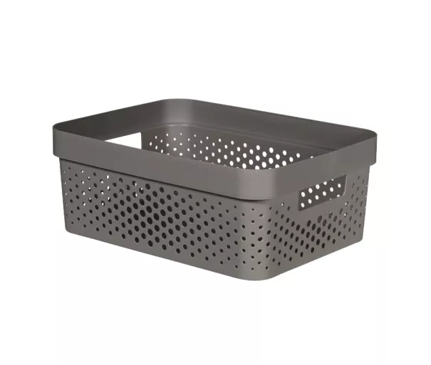 Kaste Infinity Recycled 11L 36x27x14cm tumši pelēka
