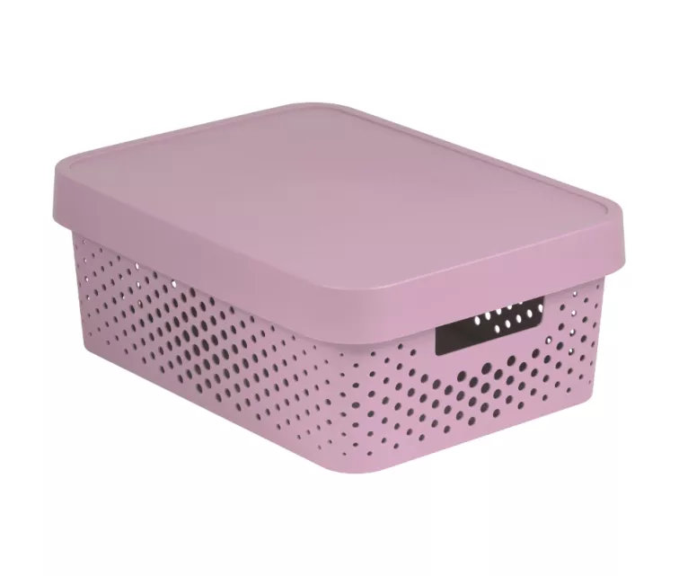 Curver ažūrinė dėžė su dangčiu Infinity, 11l, rožinė