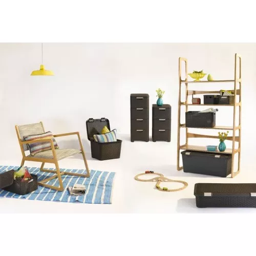 Nelja sahtliga karp Style 33x38x79cm tumepruun 