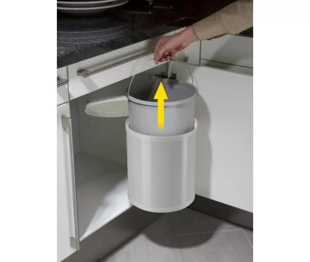 Recessed waste bin Compact-Box M / 15L / white