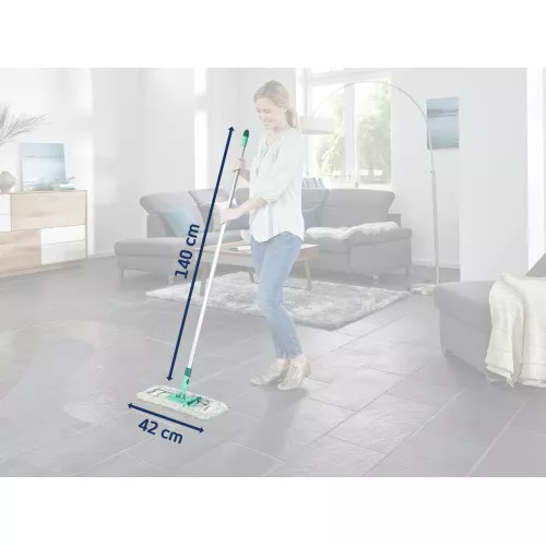 LEIFHEIT Щетка для пола с алюминиевой ручкой Profi XL cotton plus 42см